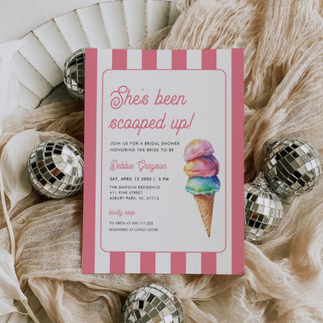 Invitación She's Been Scooped Up Bridal Shower (Subido por el creador)
