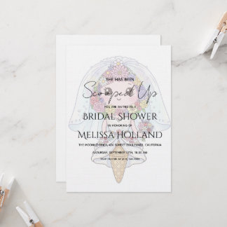 Invitación She's Been Scooped Up Ice Cream Bridal Shower