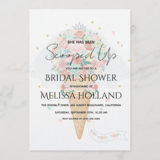 Invitación She's Been Scooped Up Ice Cream Bridal Shower