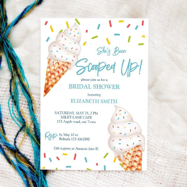 Invitación She's been scooped up ice cream bridal shower (Subido por el creador)