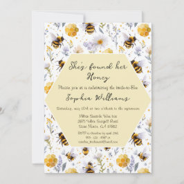 Invitación She's Found Her Honey Bees Floral Bridal Shower