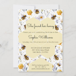Invitación She's Found Her Honey Bees Floral Bridal Shower