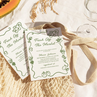 Invitación She's Fresh Off The Market Bridal Shower