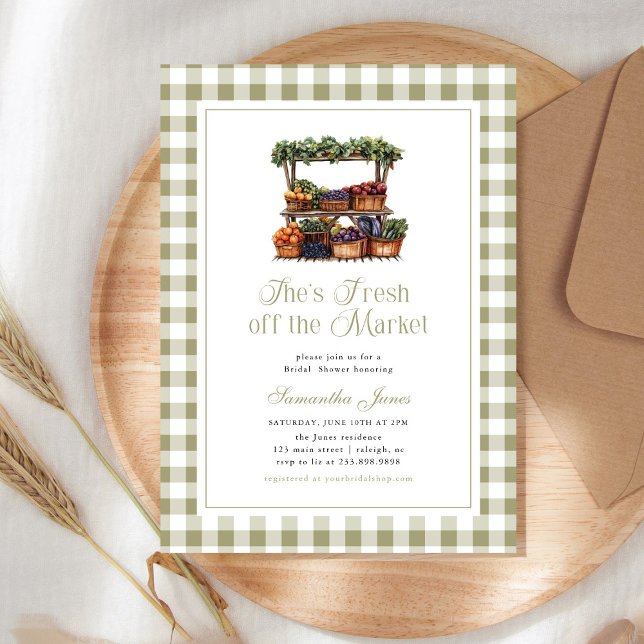 Invitación She's Fresh Off The Market Floral Bridal Shower (Subido por el creador)
