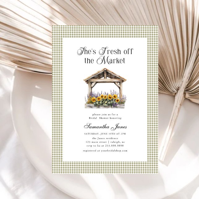 Invitación She's Fresh Off The Market Floral Bridal Shower (Subido por el creador)
