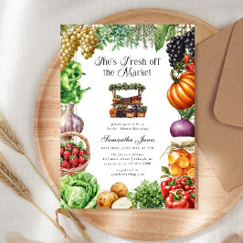 Invitación She's Fresh Off The Market Gingham Bridal Shower