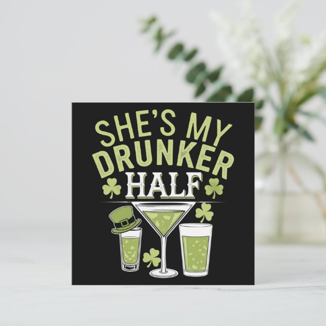 Invitación Shes My Beker Half St Patricks Matando Pareja (Anverso de pie)