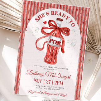 Invitación She's Ready To Pop Baby shower