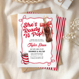 Invitación She's Ready to Pop Baby Shower Invitation 