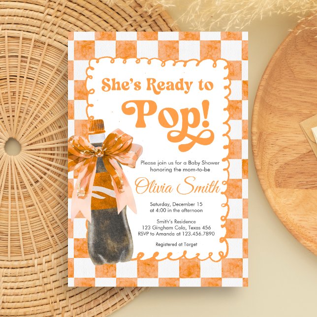 Invitación She's Ready to Pop Baby Shower Invitation (Subido por el creador)