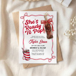 Invitación She's Ready to Pop Invitation Baby Shower