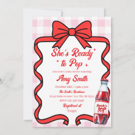 Invitación She's Ready to Pop Soda Baby Shower Invitation
