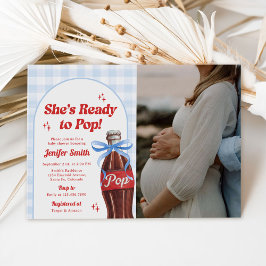 Invitación She's Ready to Pop Soda Baby Shower Photo