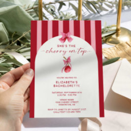 Invitación She's the Cherry on Top Bachelorette Party