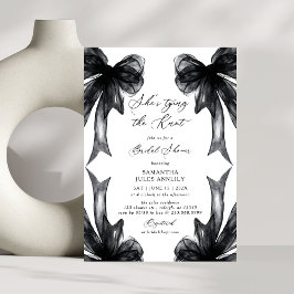 Invitación She's Tying The Knot Black Bow Bridal Shower