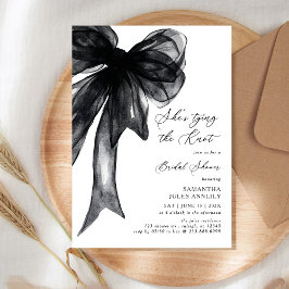 Invitación She's Tying The Knot Black Bow Bridal Shower