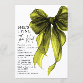 Invitación She's Tying The Knot Bow Bridal Luncheon