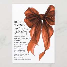 Invitación She's Tying The Knot Bow Bridal Luncheon