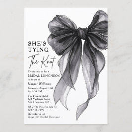 Invitación She's Tying The Knot Bow Bridal Luncheon