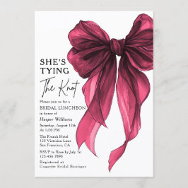 Invitación She's Tying The Knot Bow Bridal Luncheon