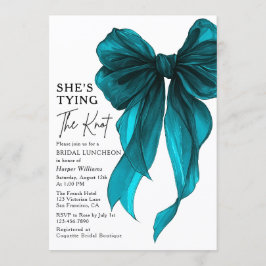 Invitación She's Tying The Knot Bow Bridal Luncheon