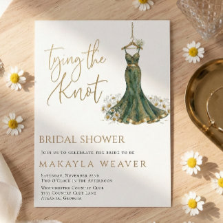 Invitación She's Tying the Knot Daisies Dress Bridal Shower