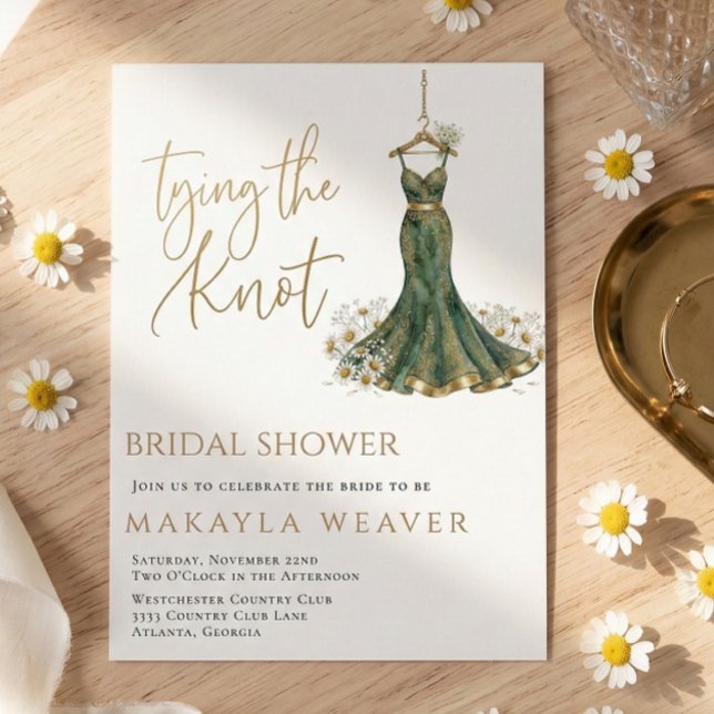 Invitación She's Tying the Knot Daisies Dress Bridal Shower (Subido por el creador)