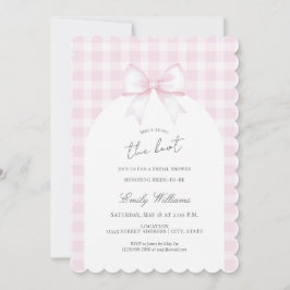 Invitación She's Tying The Knot Elegant Bow Bridal Shower