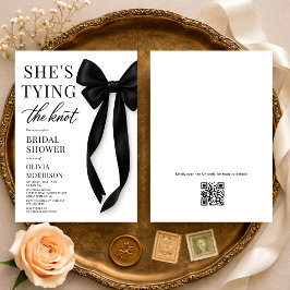 Invitación She's Tying The Knot QR Code Bridal Shower