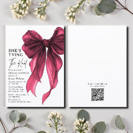 Invitación She's Tying The Knot QR Code Bridal Shower