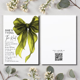 Invitación She's Tying The Knot QR Code Bridal Shower