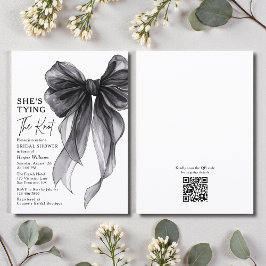 Invitación She's Tying The Knot QR Code Bridal Shower