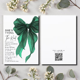 Invitación She's Tying The Knot QR Code Bridal Shower