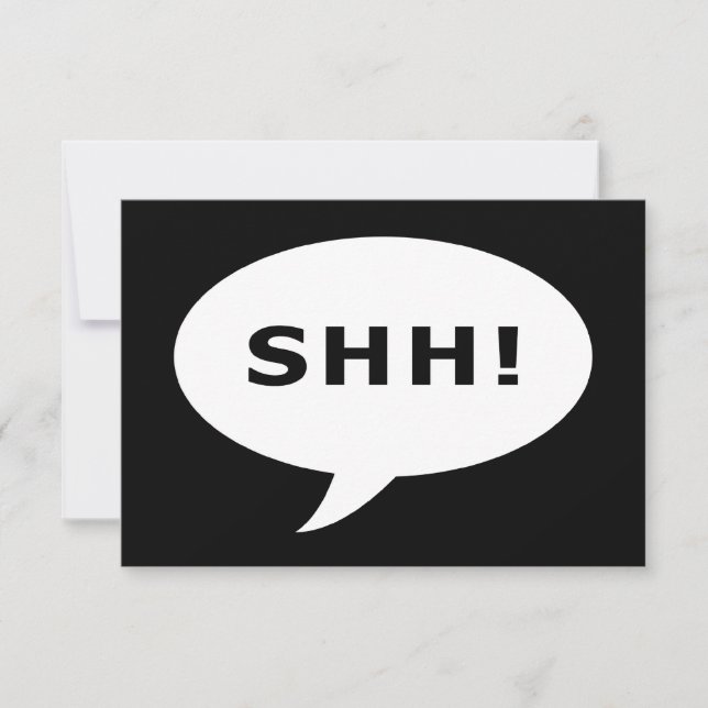 Invitación ¡SHH! burbuja que habla (Anverso)