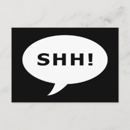 Invitación ¡SHH! burbuja que habla