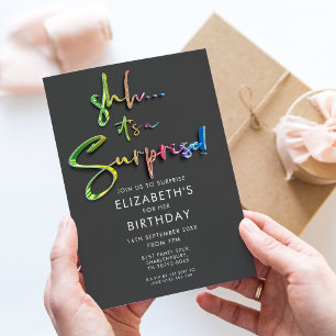 Invitación Shh...es un cumpleaños sorpresa.