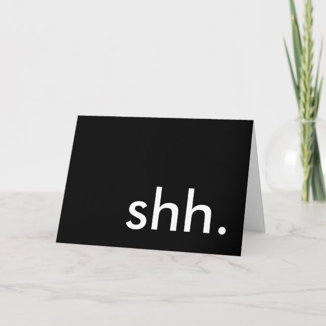 Invitación shh. ¡es un fiesta de sorpresa! (Anverso)