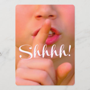 Invitación ¡Shh! Es un fiesta especial elegante para sorpresa