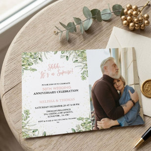 Invitación Shhh Es un aniversario de bodas sorpresa de 50 año