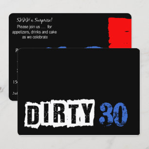Invitación SHHH: Es un Fiesta sucio y sorprendente de los 30 