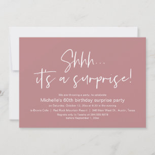 Invitación Shhh, es una sorprendente celebración de cumpleaño