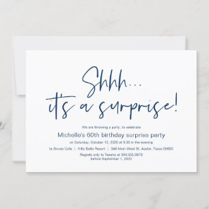 Invitación Shhh, es una sorprendente celebración de cumpleaño