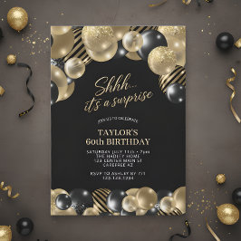 Invitación Shhh es una Sorpresa Cumpleaños 60