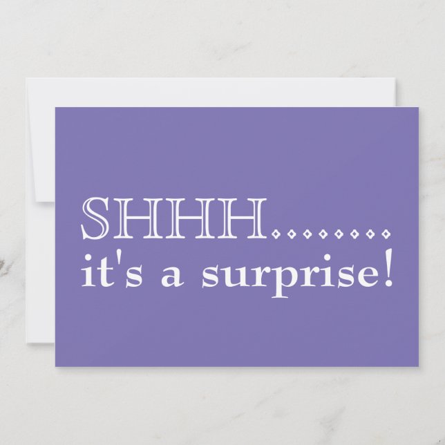 Invitación Shhh... Es una sorpresa de cumpleaños número 50 (Reverso)