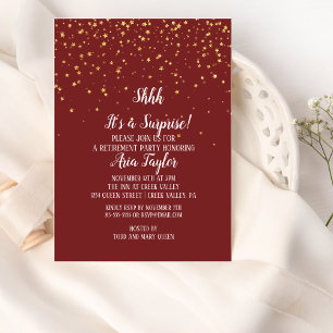 Invitación Shhh es una sorpresa de oro en Borgoña