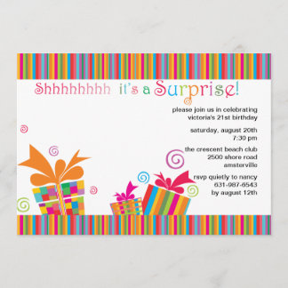 Invitación Shhh...Invitación de fiesta sorpresa