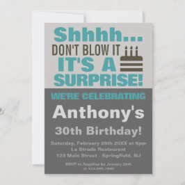 Invitación Shhh No lo estropee es una fiesta de cumpleaños so
