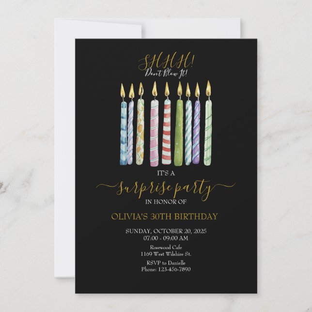 Invitación ¡SHHH! ¡No Lo Golpees! Cumpleaños (Anverso)