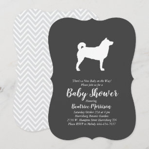 Invitación Shiba Inu Perro Baby Shower género neutro
