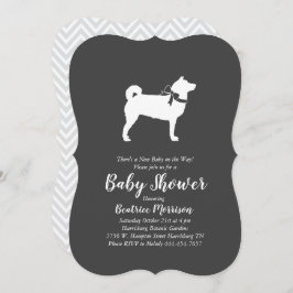 Invitación Shiba Inu Perro Baby Shower género neutro
